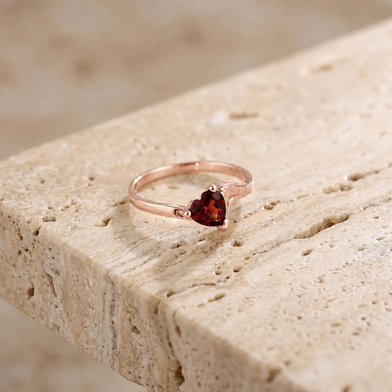 Rose Gold Eternal Ring Pink Topaz 10K — Elena
