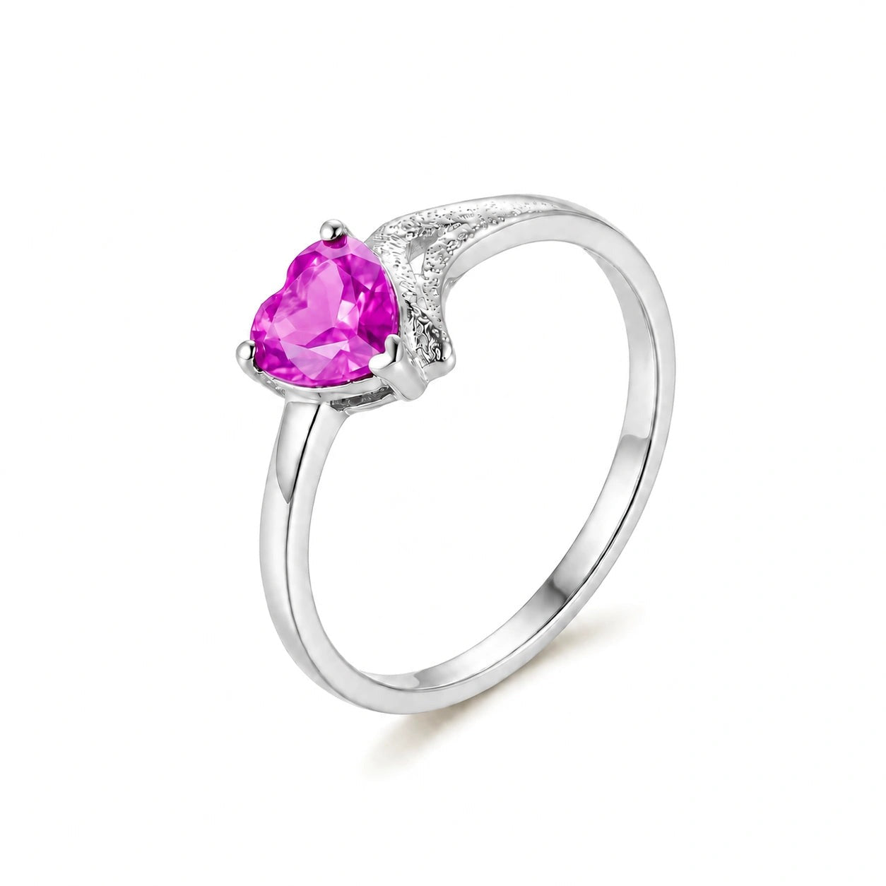 White Gold Eternal Ring Pink Topaz 10K — Elena