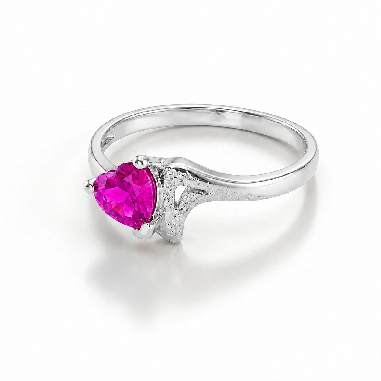 White Gold Eternal Ring Pink Topaz 10K — Elena