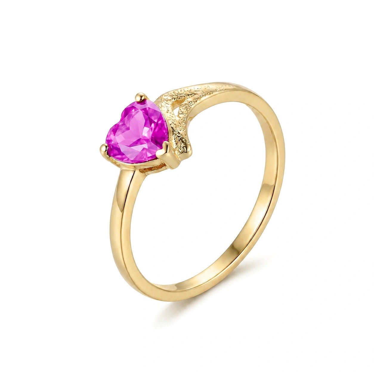 Yellow Gold Eternal Ring Pink Topaz 10K — Elena