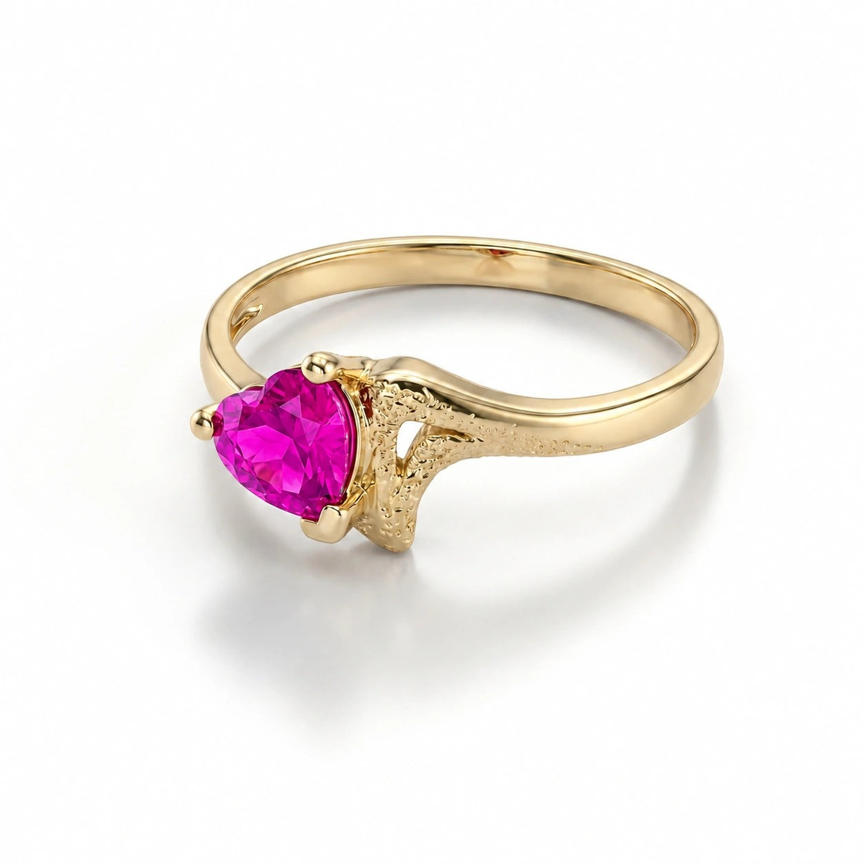 Yellow Gold Eternal Ring Pink Topaz 10K — Elena