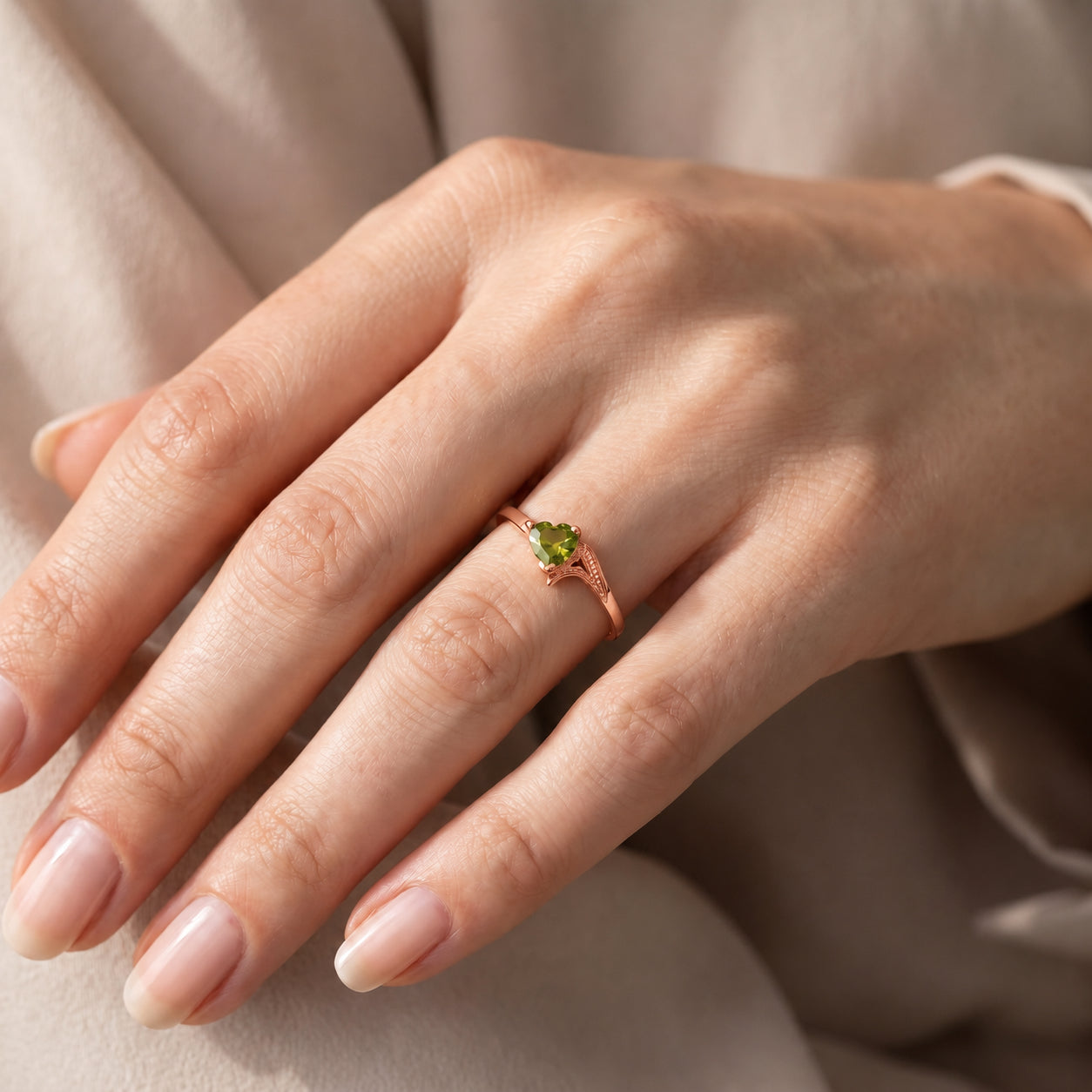Rose Gold Eternal Ring Citrine 10K — Elena