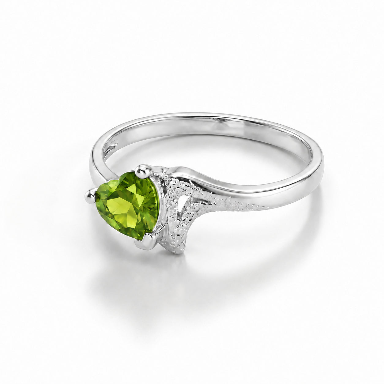 White Gold Eternal Ring Citrine 10K — Elena