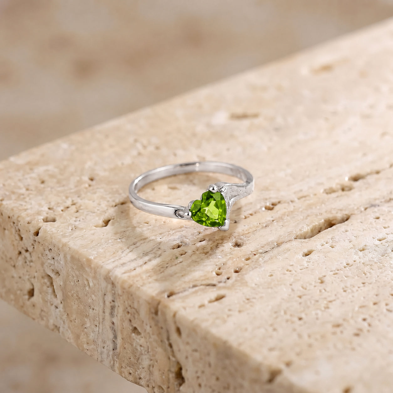 White Gold Eternal Ring Citrine 10K — Elena