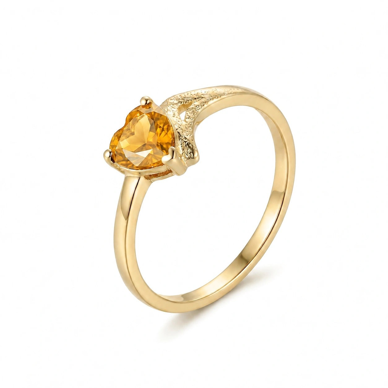Yellow Gold Eternal Ring Citrine 10K — Elena