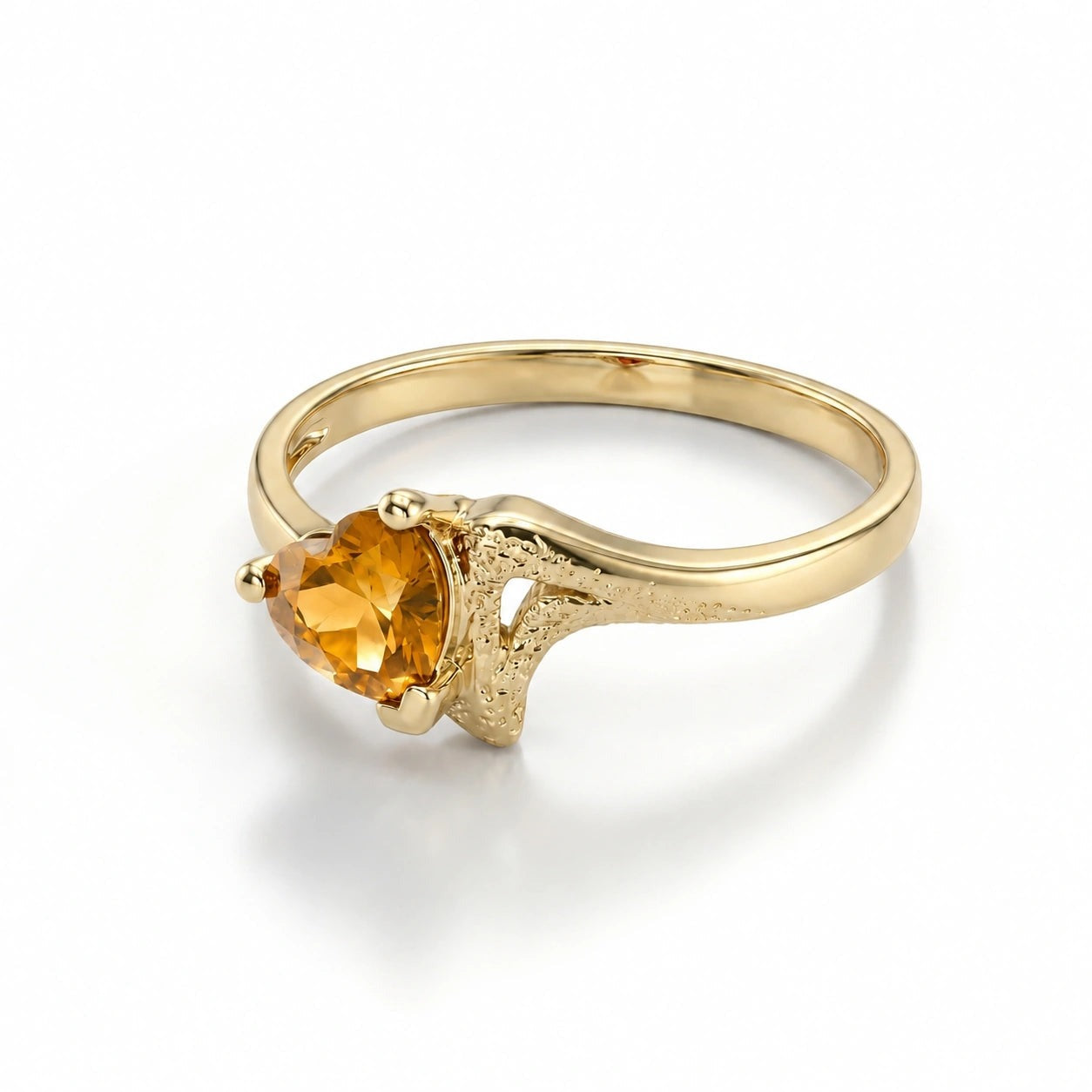 Yellow Gold Eternal Ring Citrine 10K — Elena