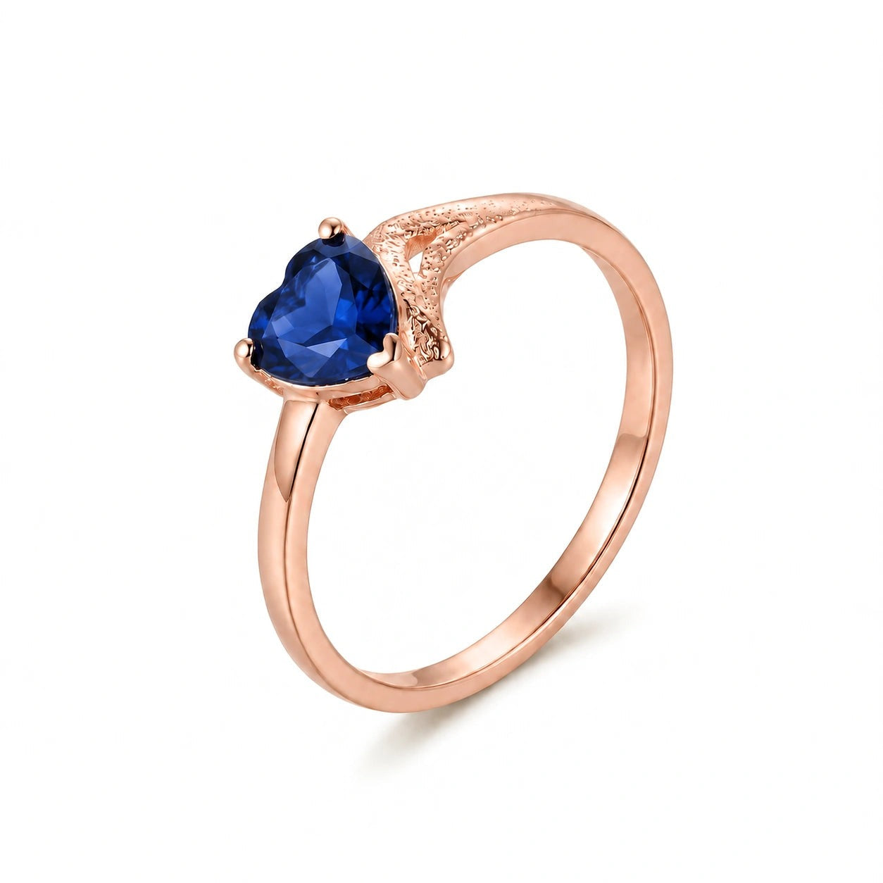 Rose Gold Eternal Ring Sapphire 10K — Elena