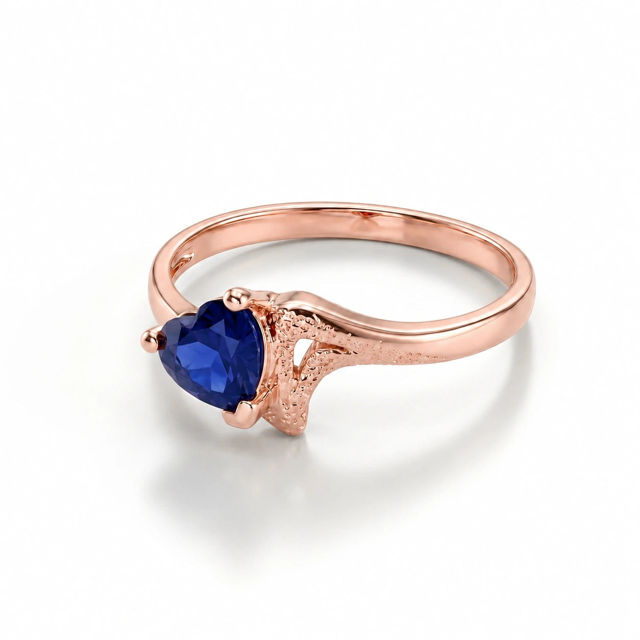 Rose Gold Eternal Ring Sapphire 10K — Elena