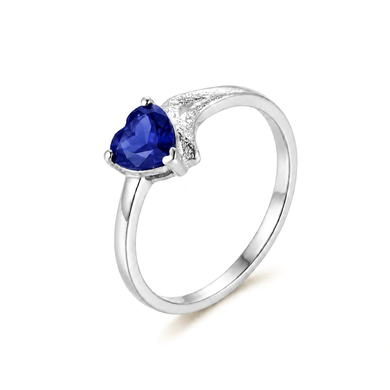 White Gold Eternal Ring Sapphire 10K — Elena
