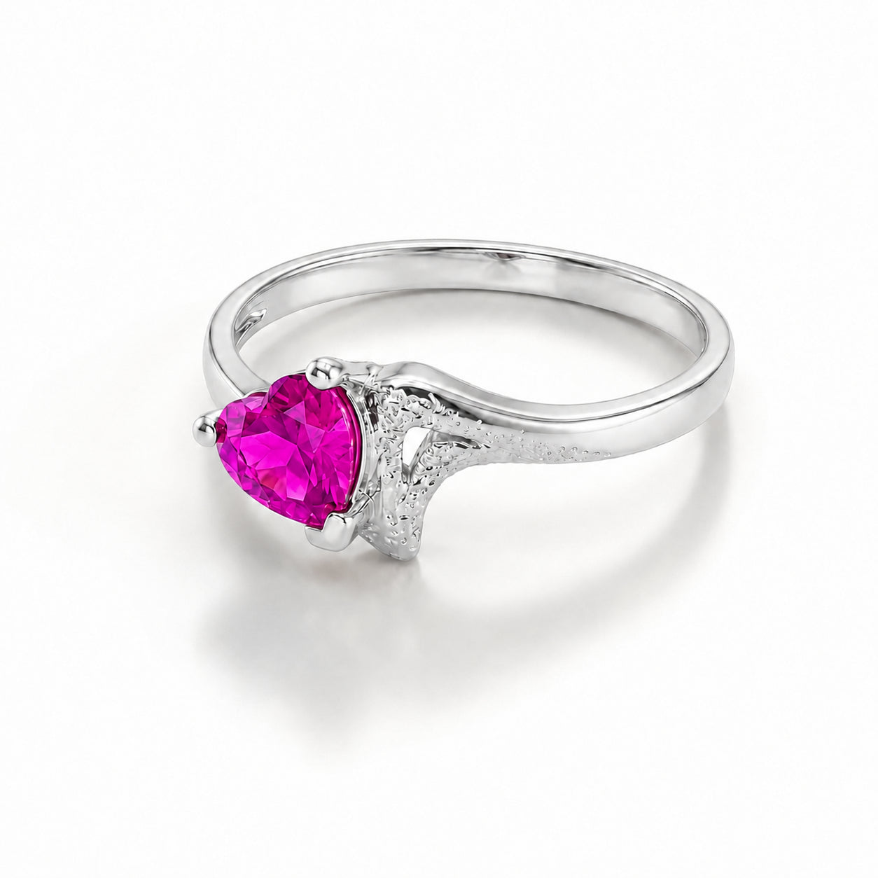 White Gold Eternal Ring Sapphire 10K — Elena