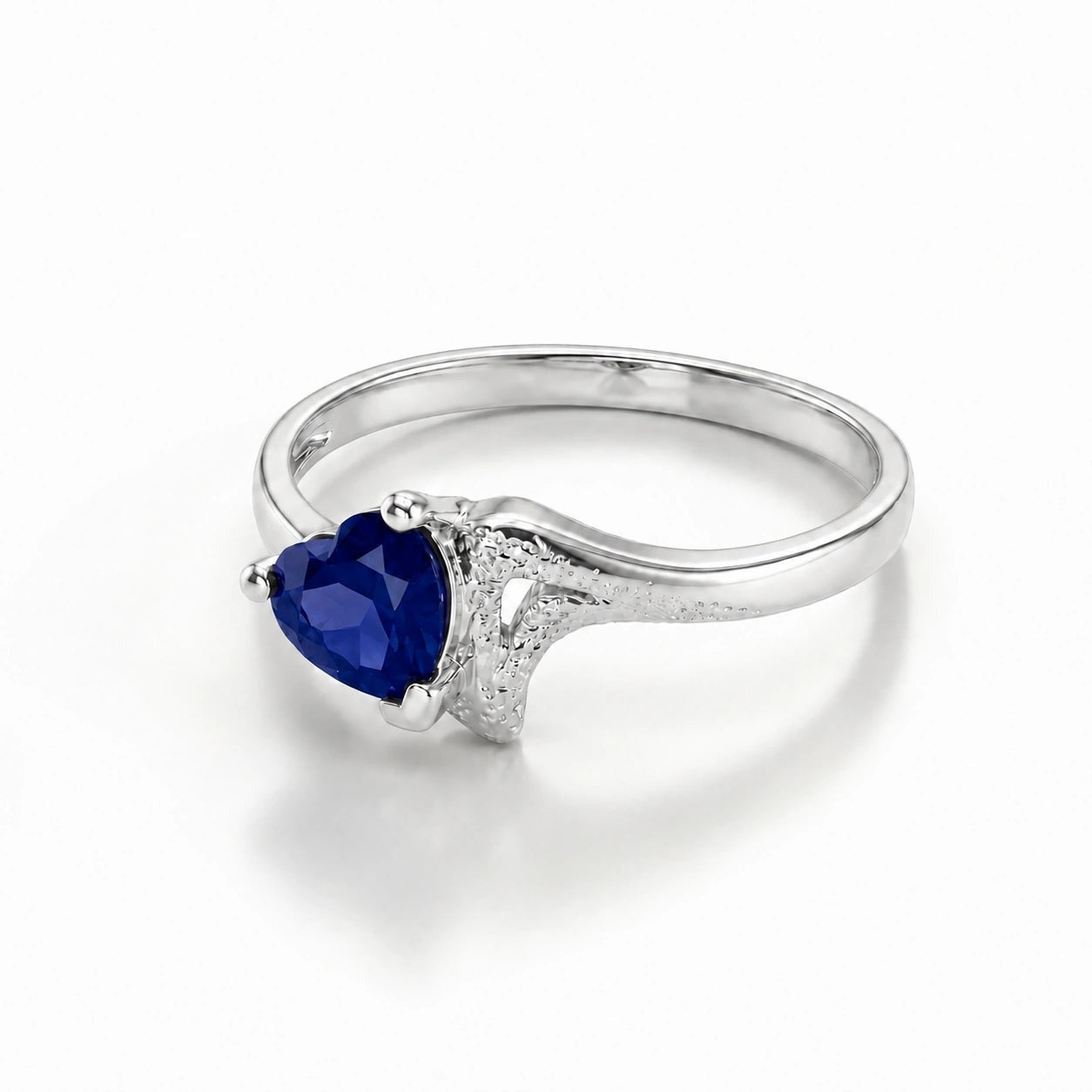 White Gold Eternal Ring Sapphire 10K — Elena