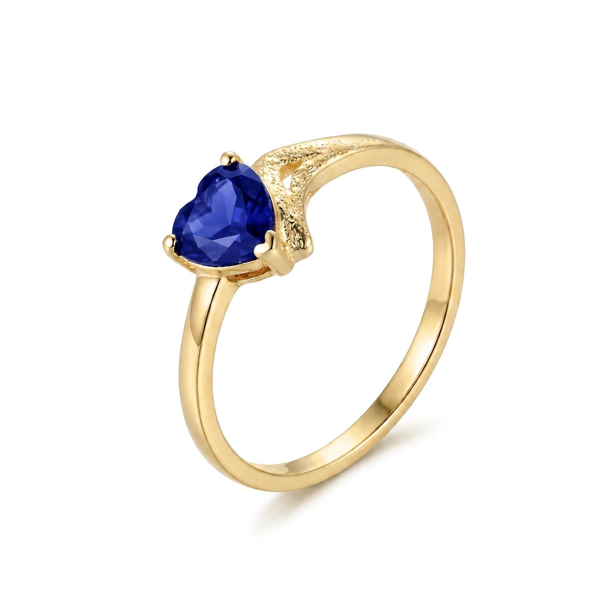 Yellow Gold Eternal Ring Sapphire 10K — Elena