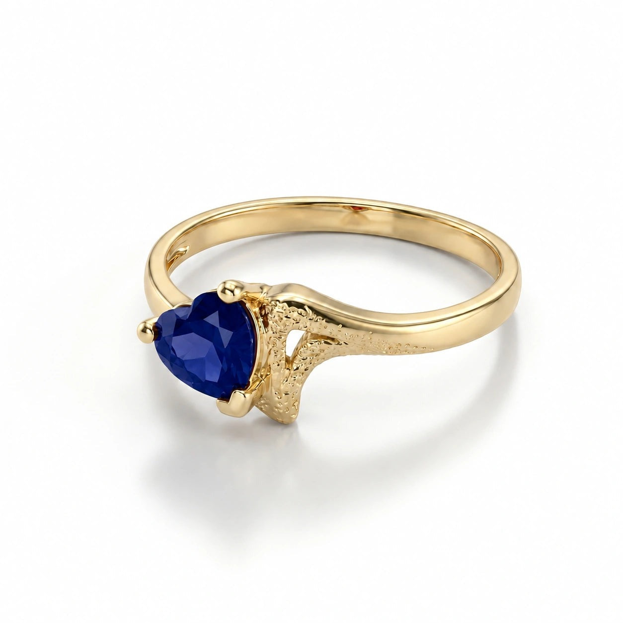Yellow Gold Eternal Ring Sapphire 10K — Elena