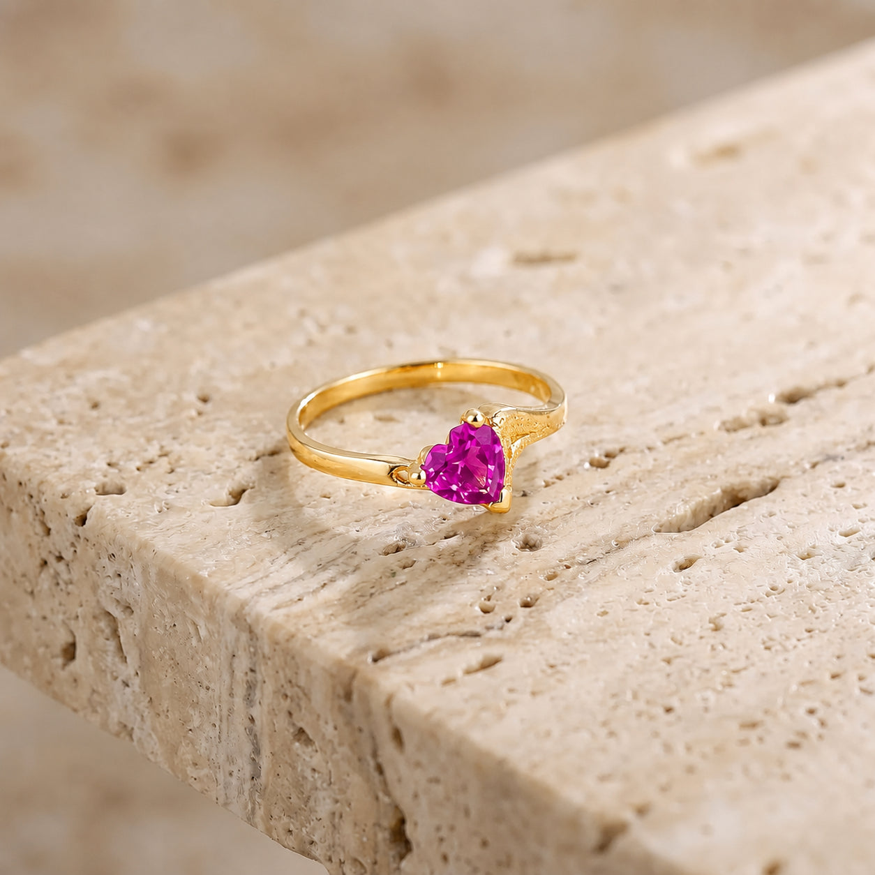 Yellow Gold Eternal Ring Sapphire 10K — Elena