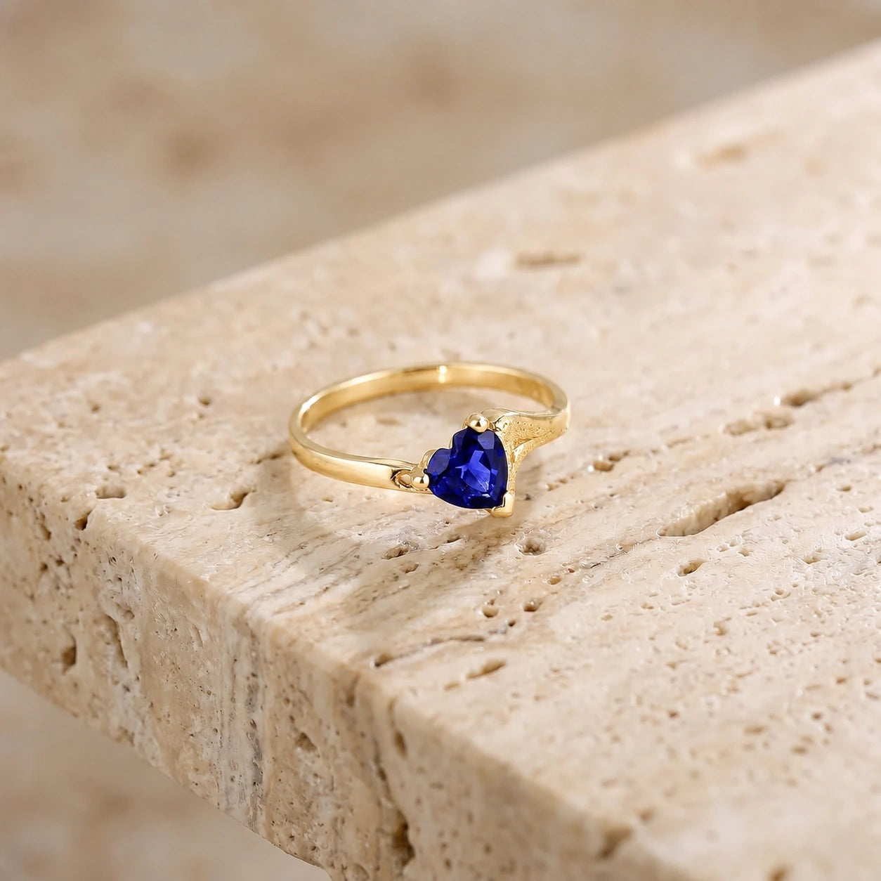 Yellow Gold Eternal Ring Sapphire 10K — Elena