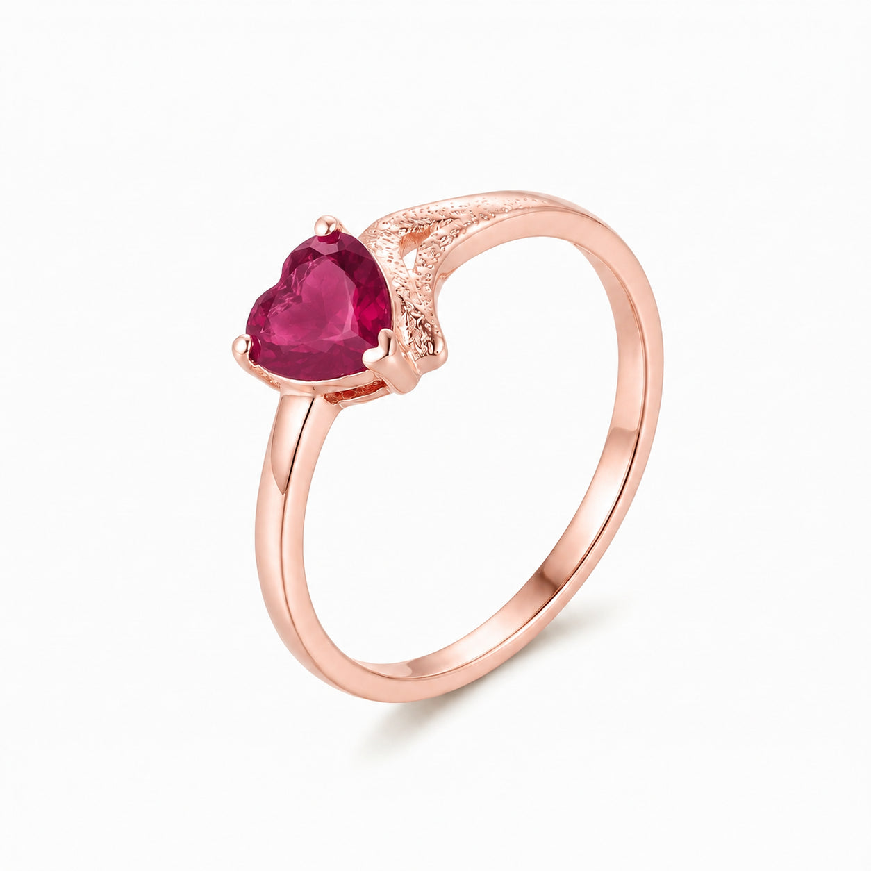 Rose Gold Eternal Ring Ruby 10K — Elena