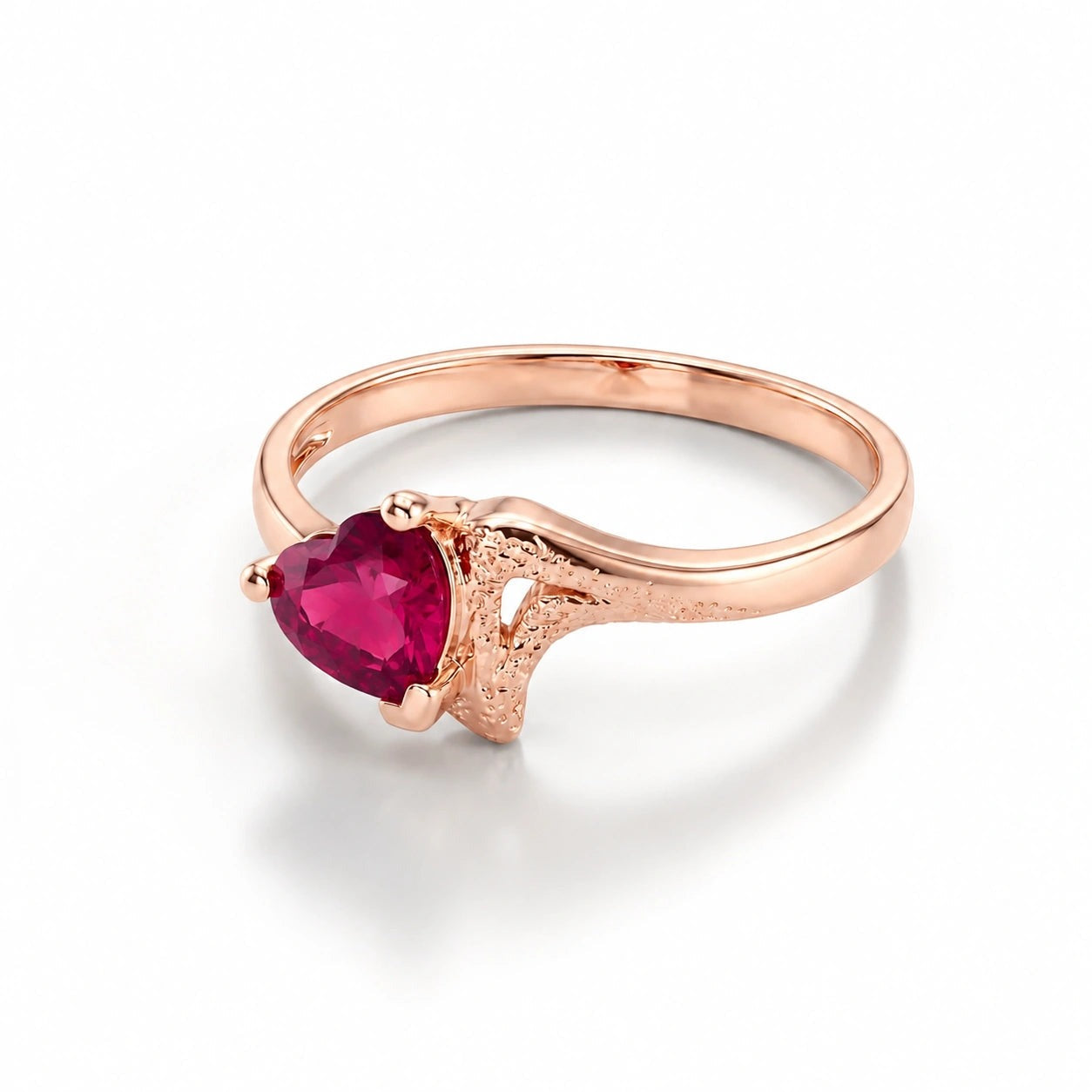 Rose Gold Eternal Ring Ruby 10K — Elena