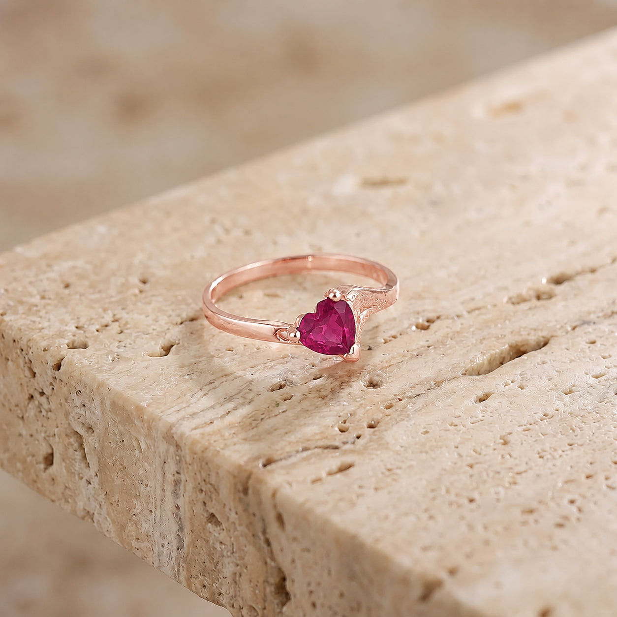 Rose Gold Eternal Ring Ruby 10K — Elena