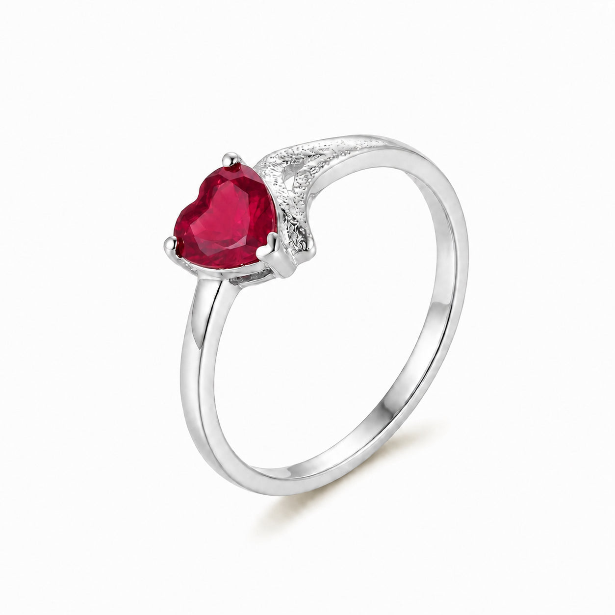 White Gold Eternal Ring Ruby 10K — Elena