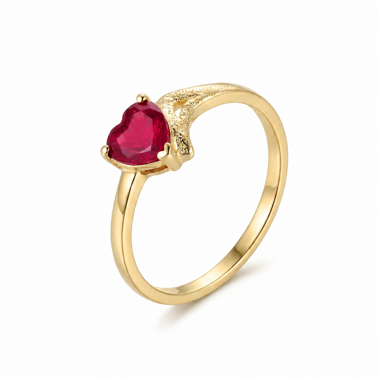 Yellow Gold Eternal Ring Ruby 10K — Elena