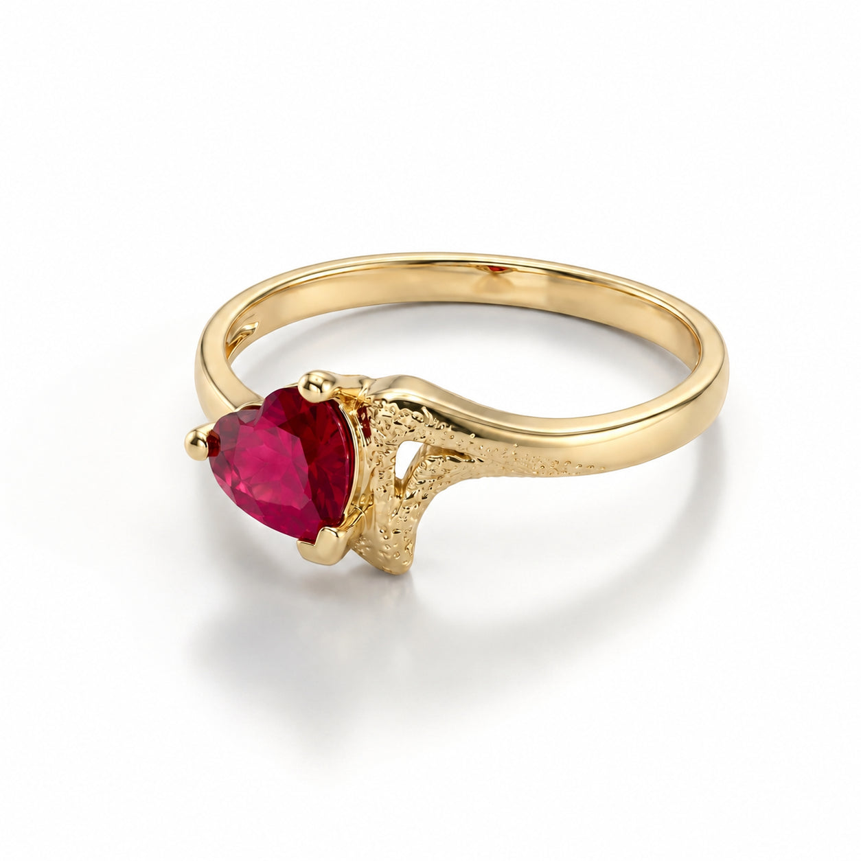 Yellow Gold Eternal Ring Ruby 10K — Elena