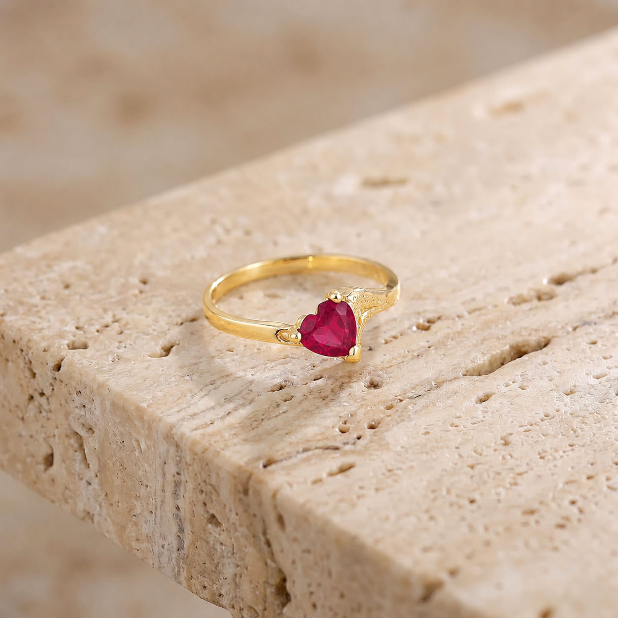 Yellow Gold Eternal Ring Ruby 10K — Elena