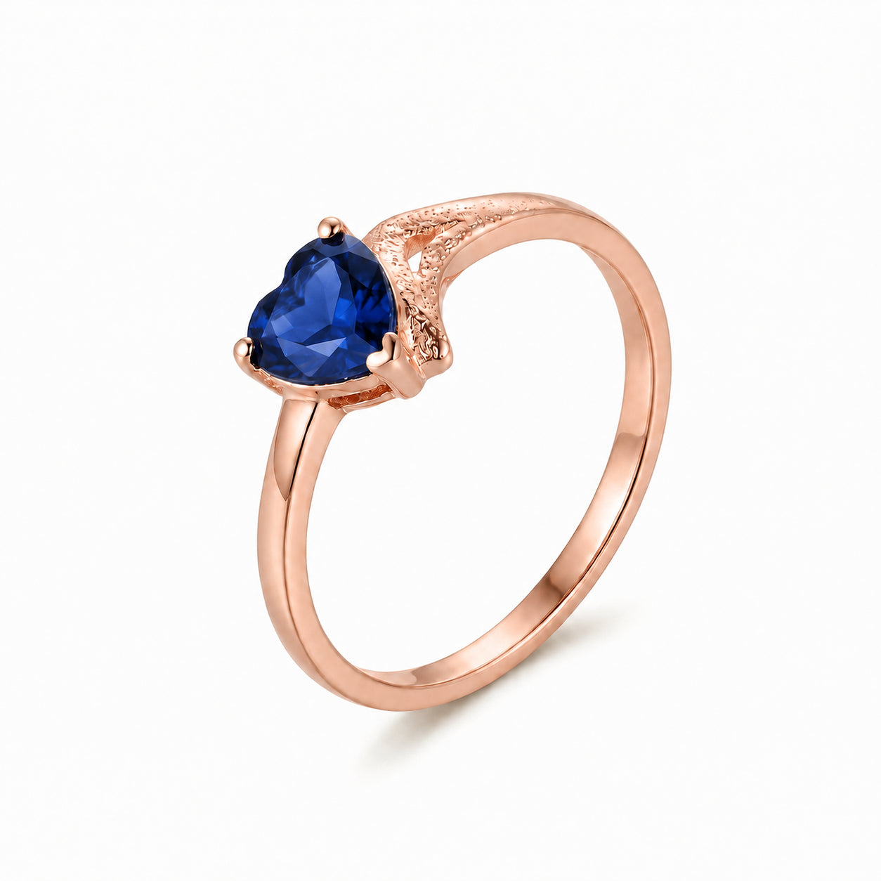 Rose Gold Eternal Ring Emerald 10K — Elena