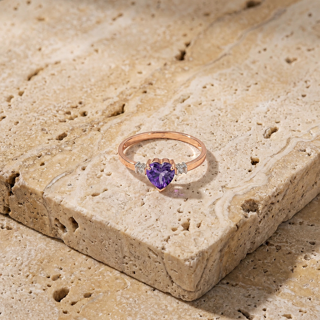 Rose Gold Diamond & Amethyst — Viola
