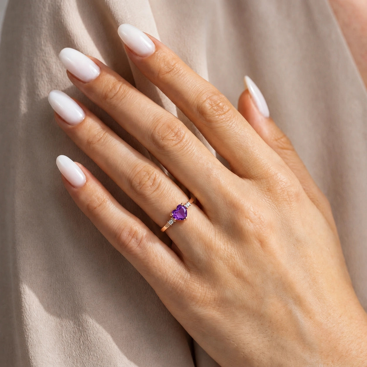 Rose Gold Diamond & Amethyst — Viola