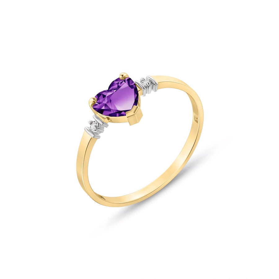Yellow Gold Diamond & Amethyst — Viola