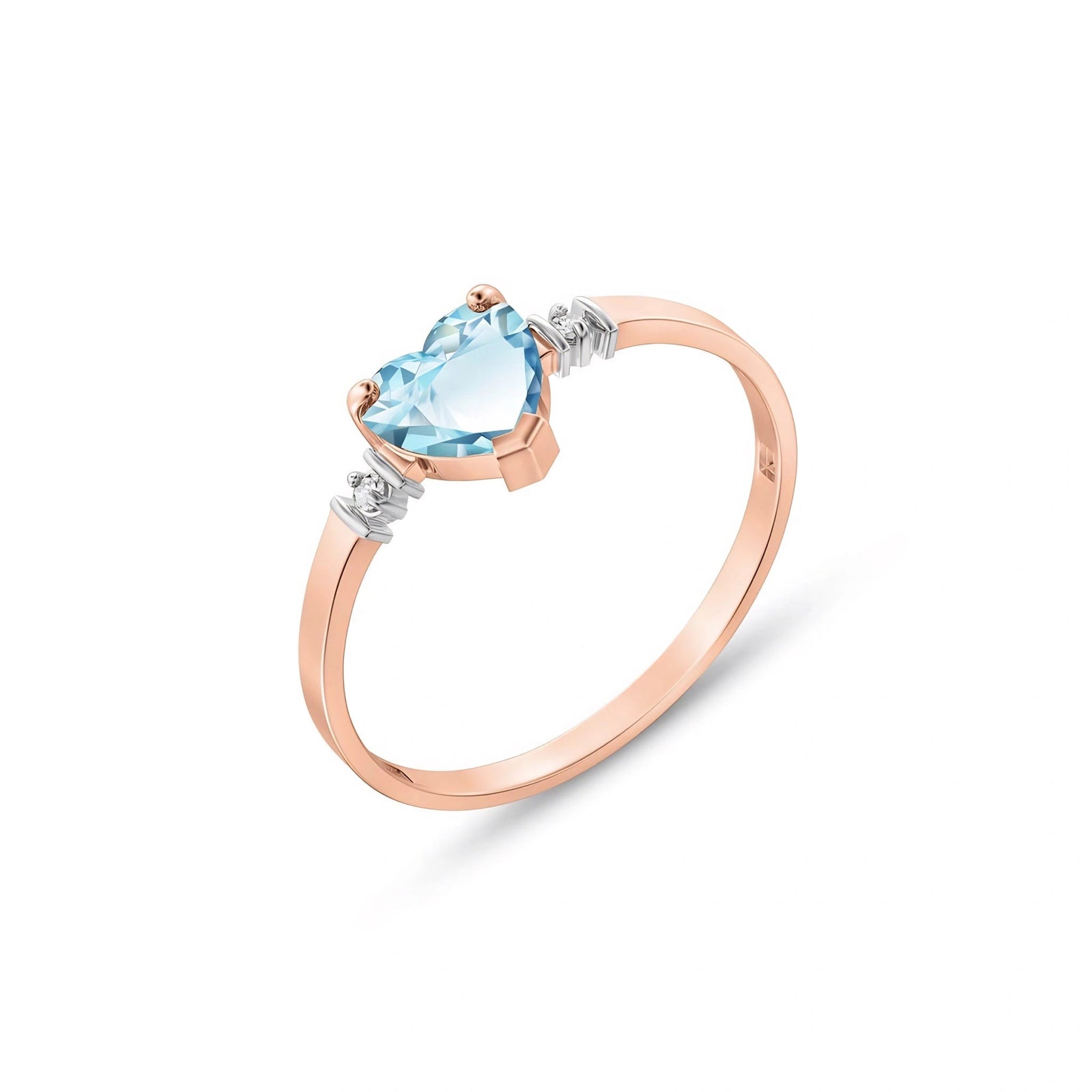 Rose Gold Diamond & Aquamarine — Viola