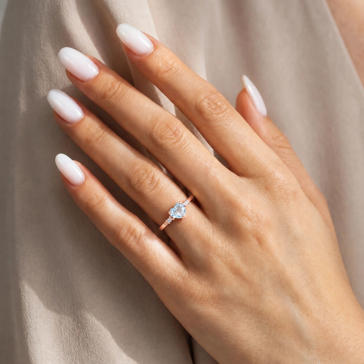 Rose Gold Diamond & Aquamarine — Viola