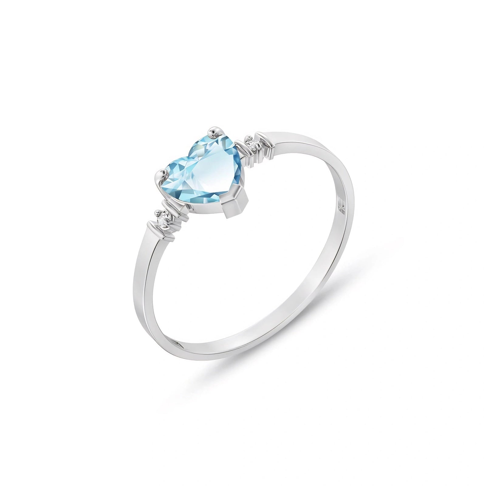 White Gold Diamond & Aquamarine — Viola