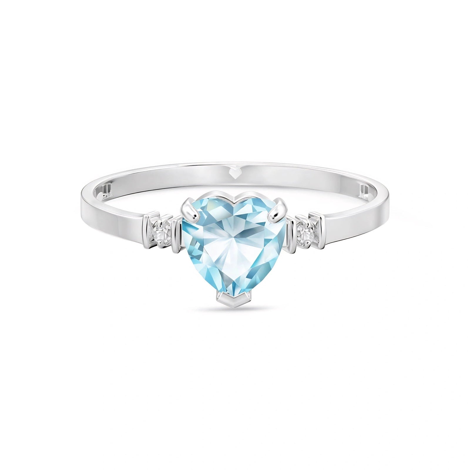 White Gold Diamond & Aquamarine — Viola