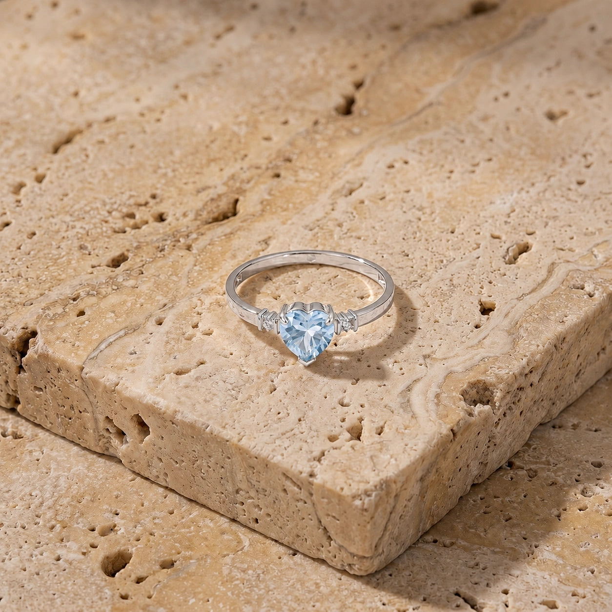 White Gold Diamond & Aquamarine — Viola