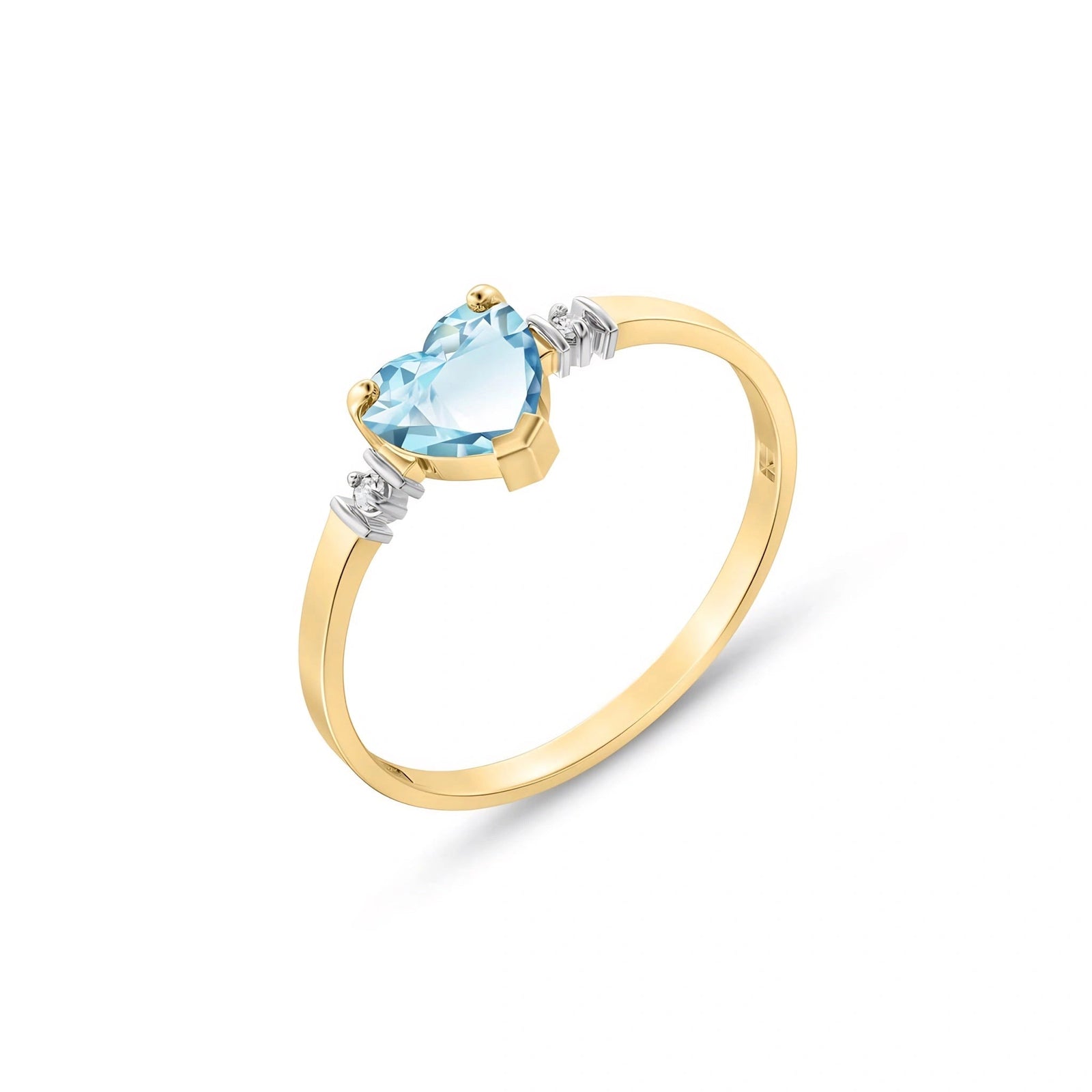 Yellow Gold Diamond & Aquamarine — Viola