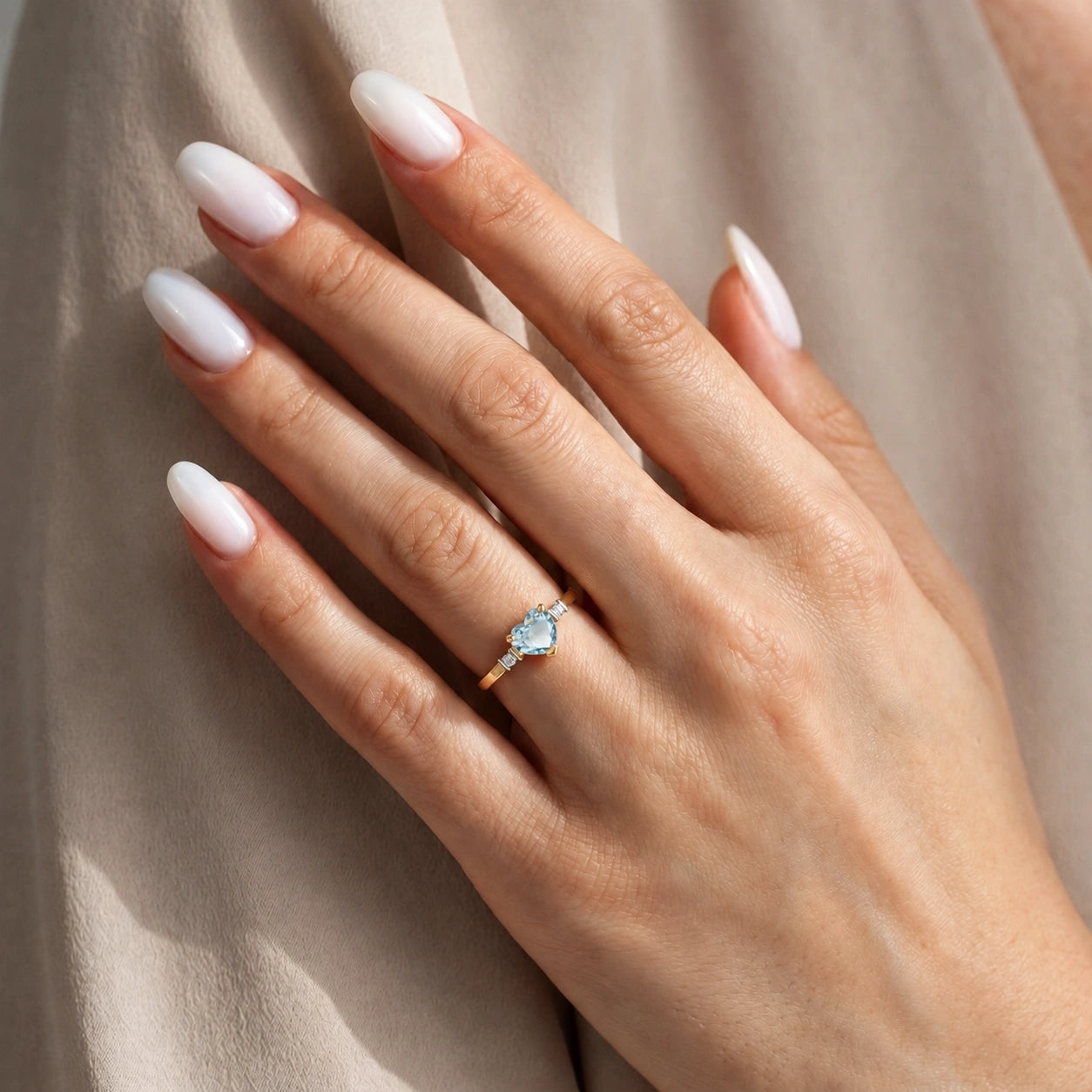 Yellow Gold Diamond & Aquamarine — Viola