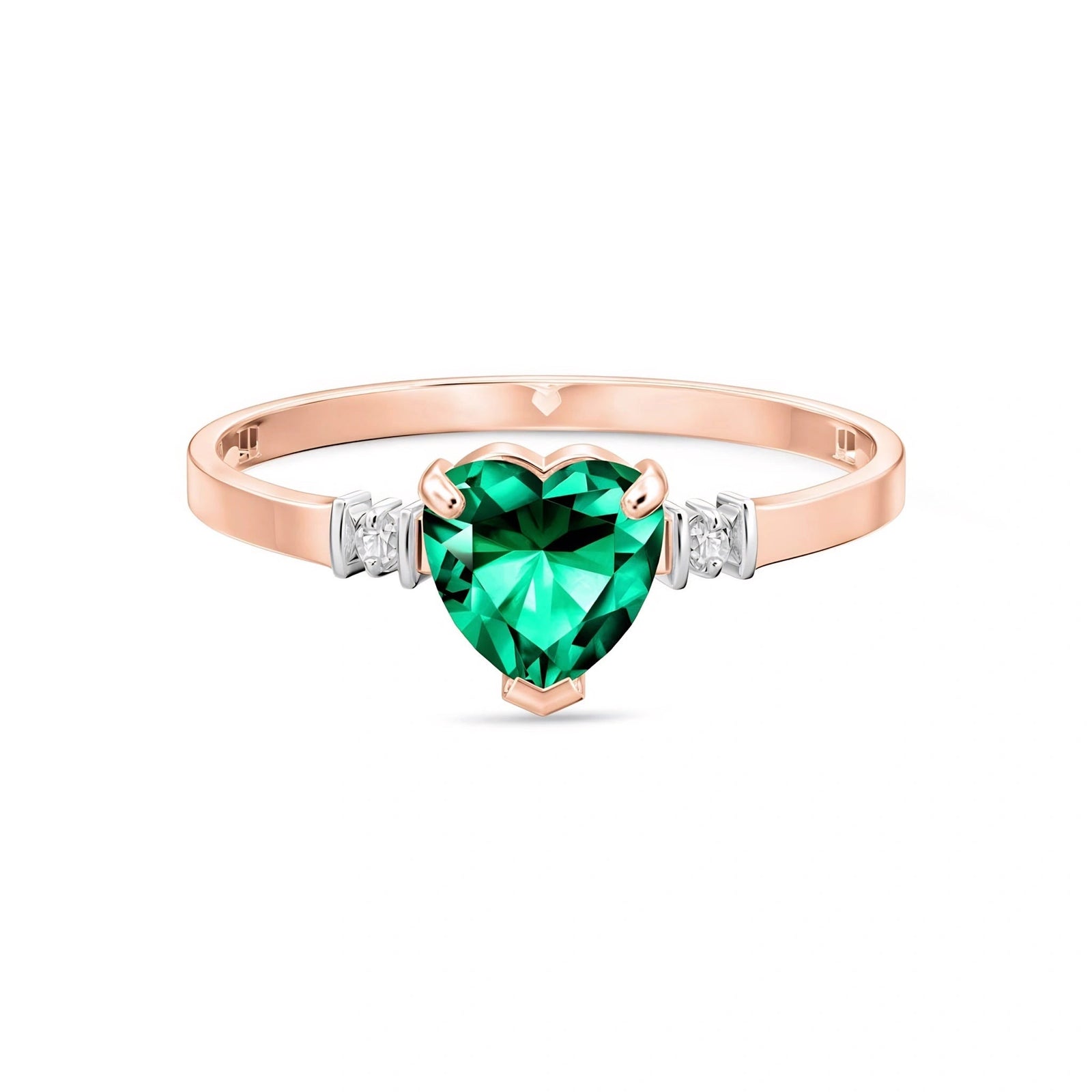 Rose Gold Diamond & Emerald — Viola