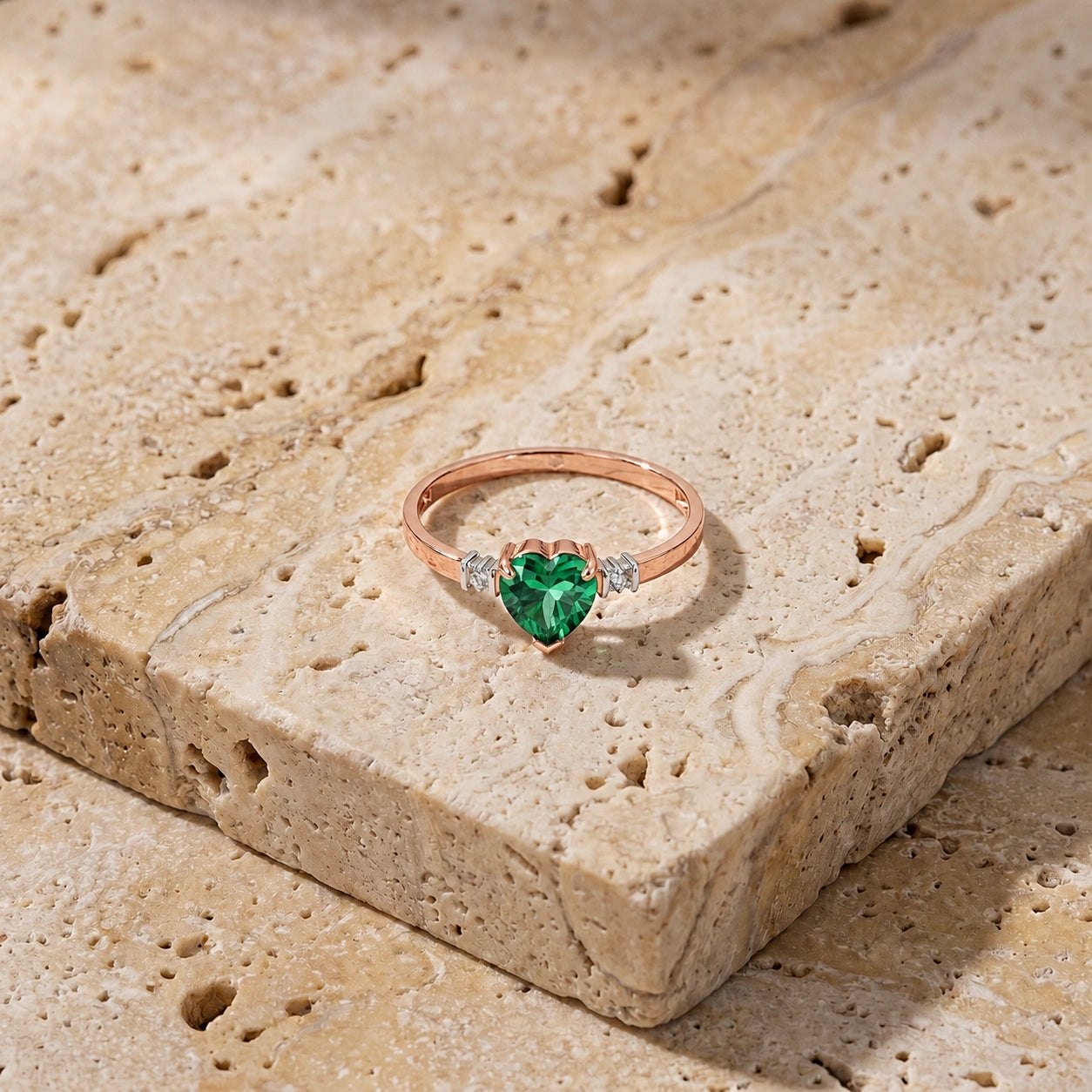 Rose Gold Diamond & Emerald — Viola