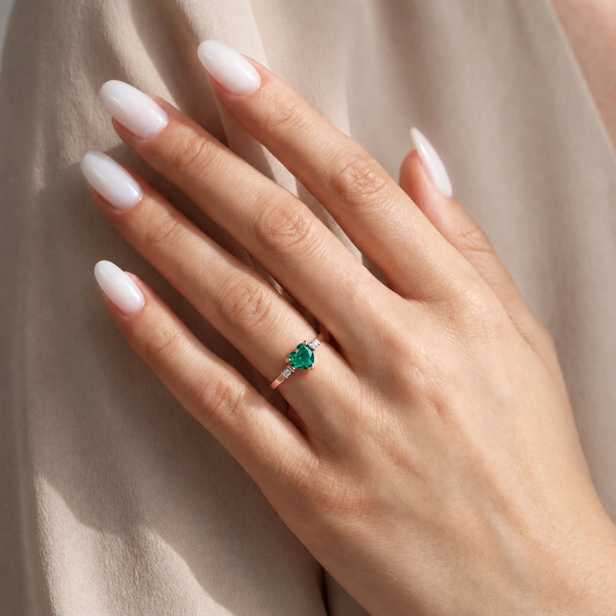 Rose Gold Diamond & Emerald — Viola