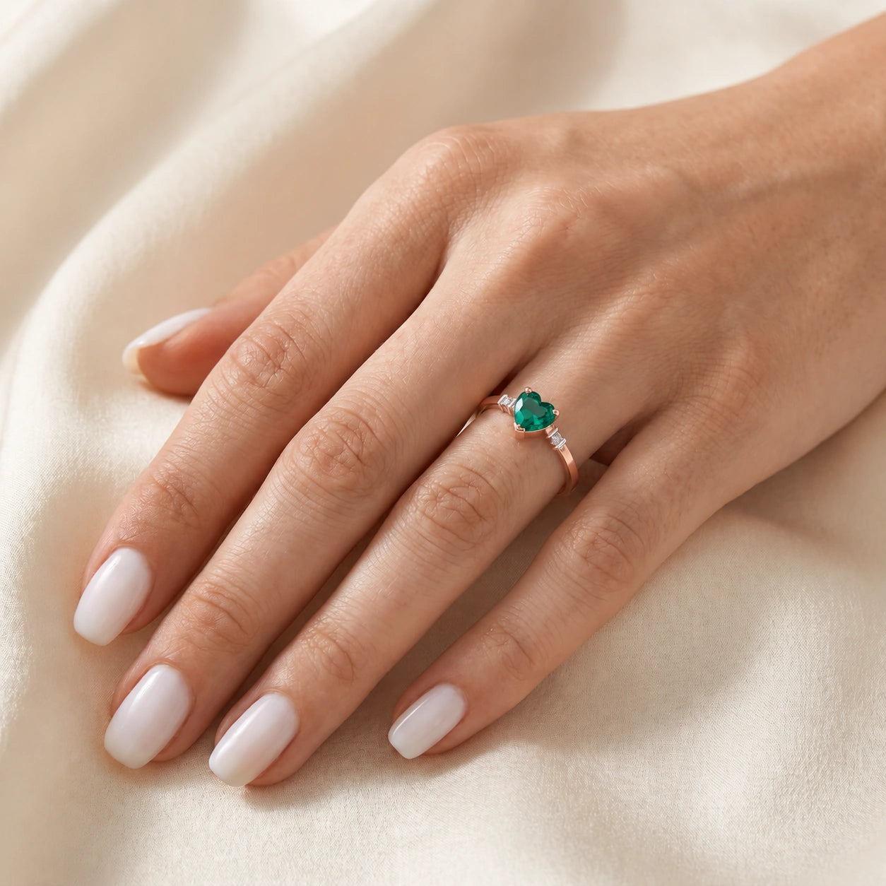 Rose Gold Diamond & Emerald — Viola