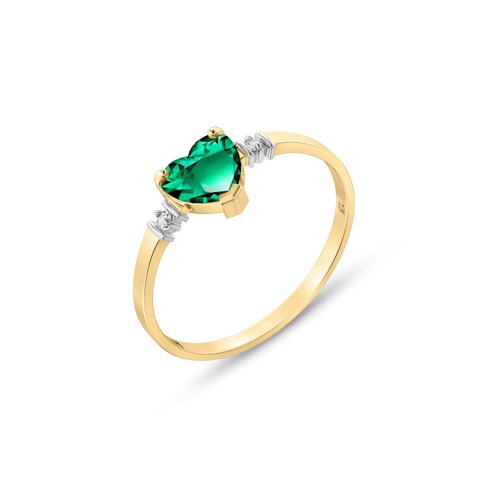 Yellow Gold Diamond & Emerald — Viola