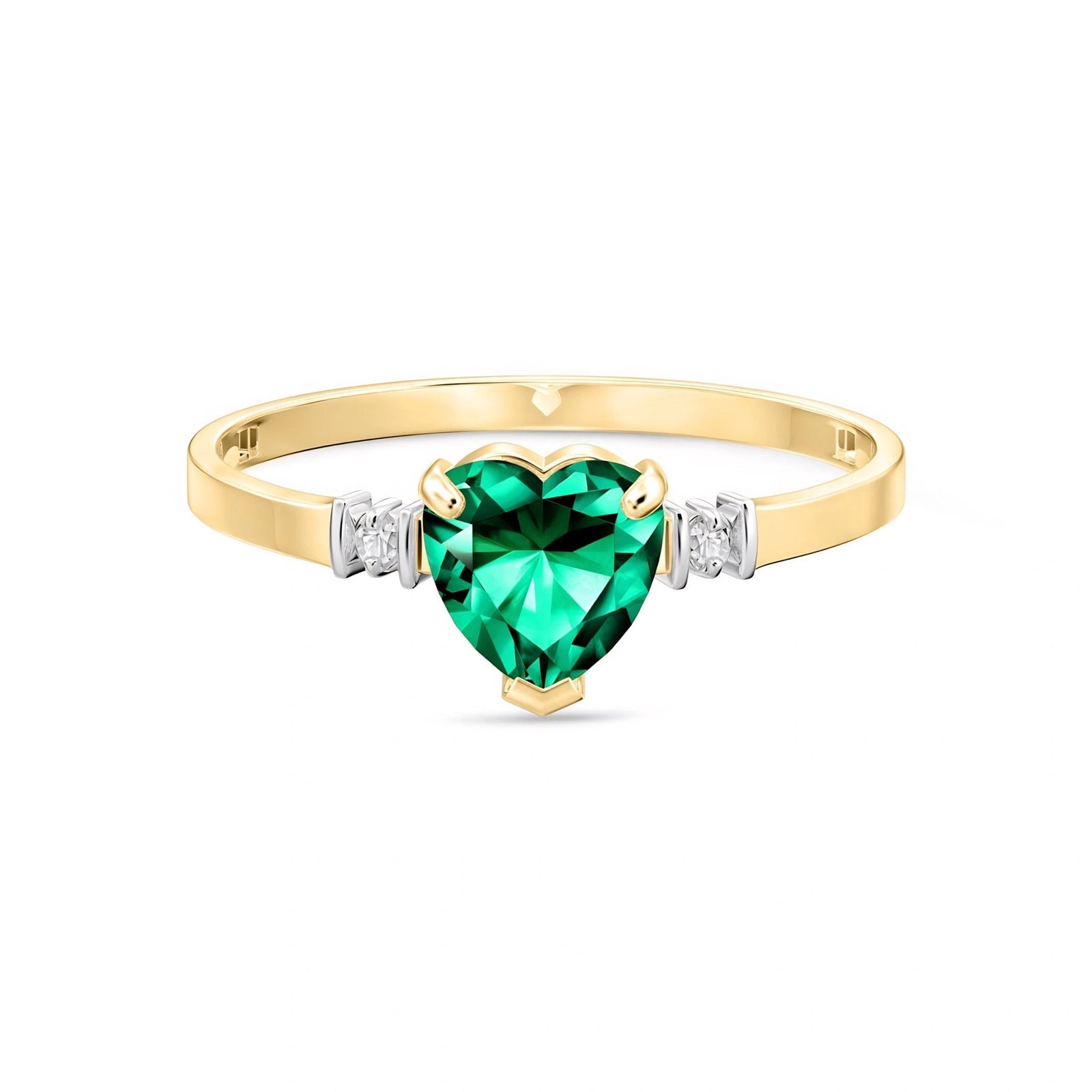 Yellow Gold Diamond & Emerald — Viola