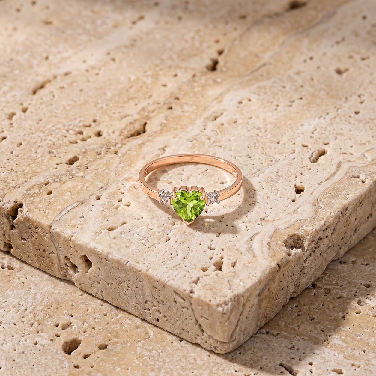 Rose Gold Diamond & Peridot — Viola