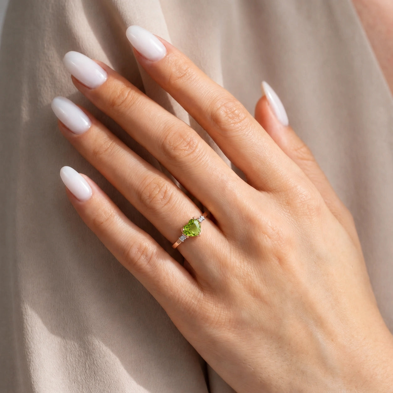 Rose Gold Diamond & Peridot — Viola