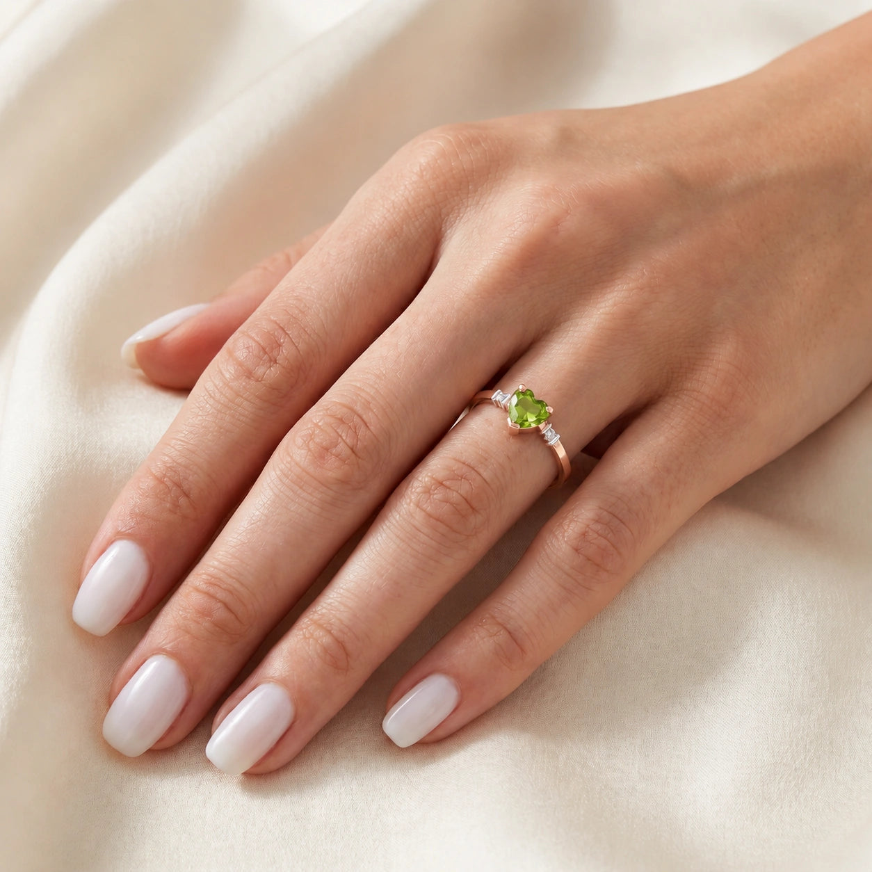 Rose Gold Diamond & Peridot — Viola