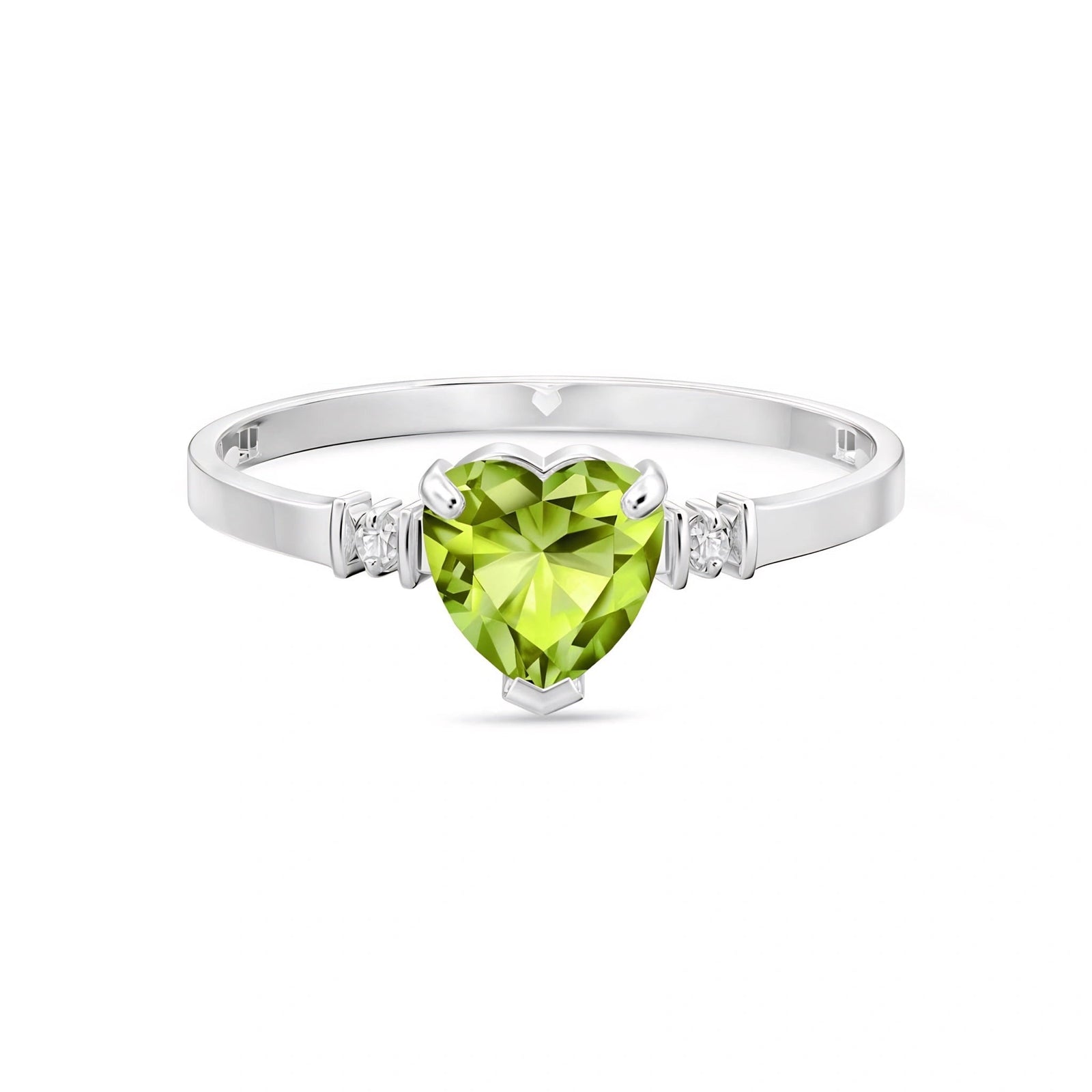 White Gold Diamond & Peridot — Viola
