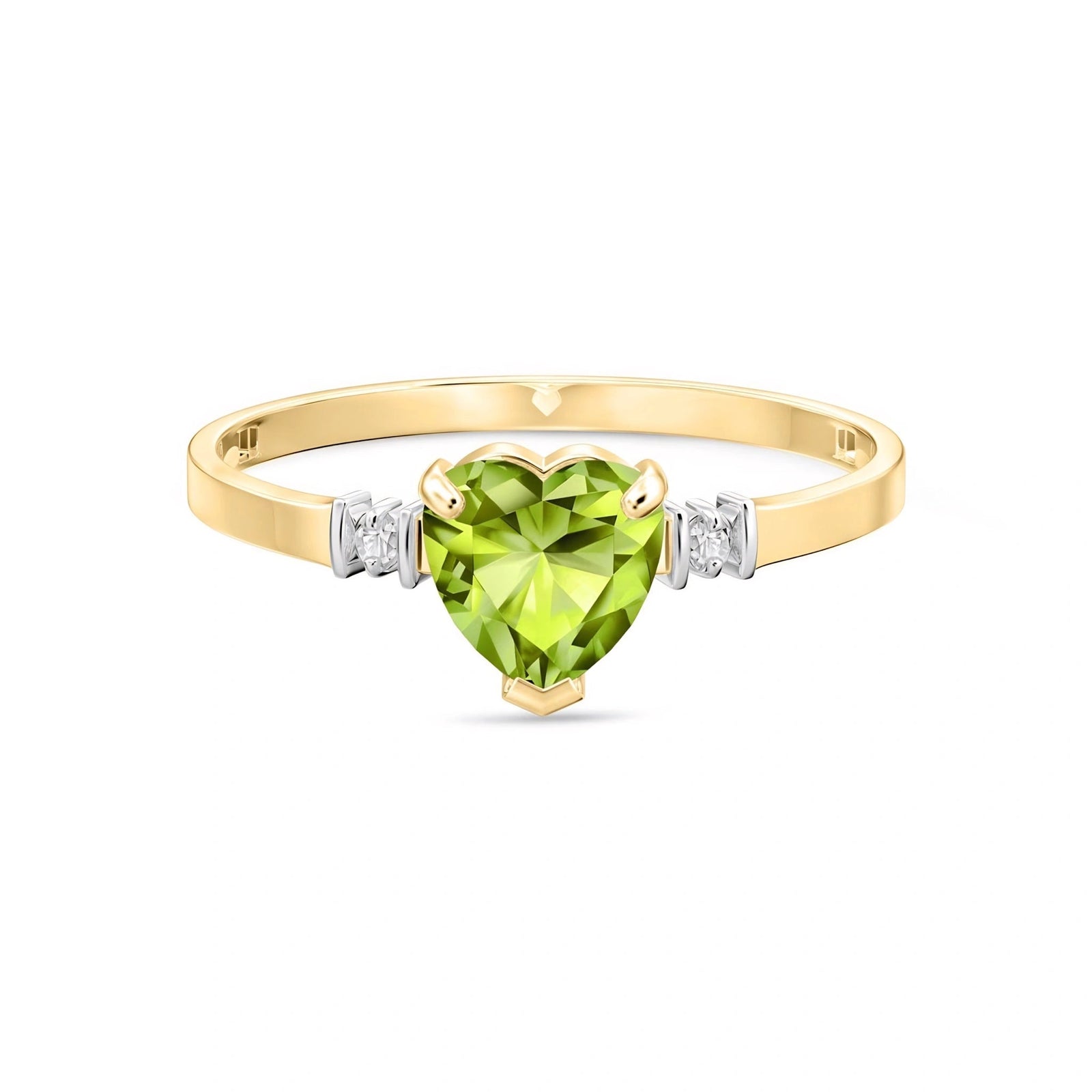 Yellow Gold Diamond & Peridot — Viola