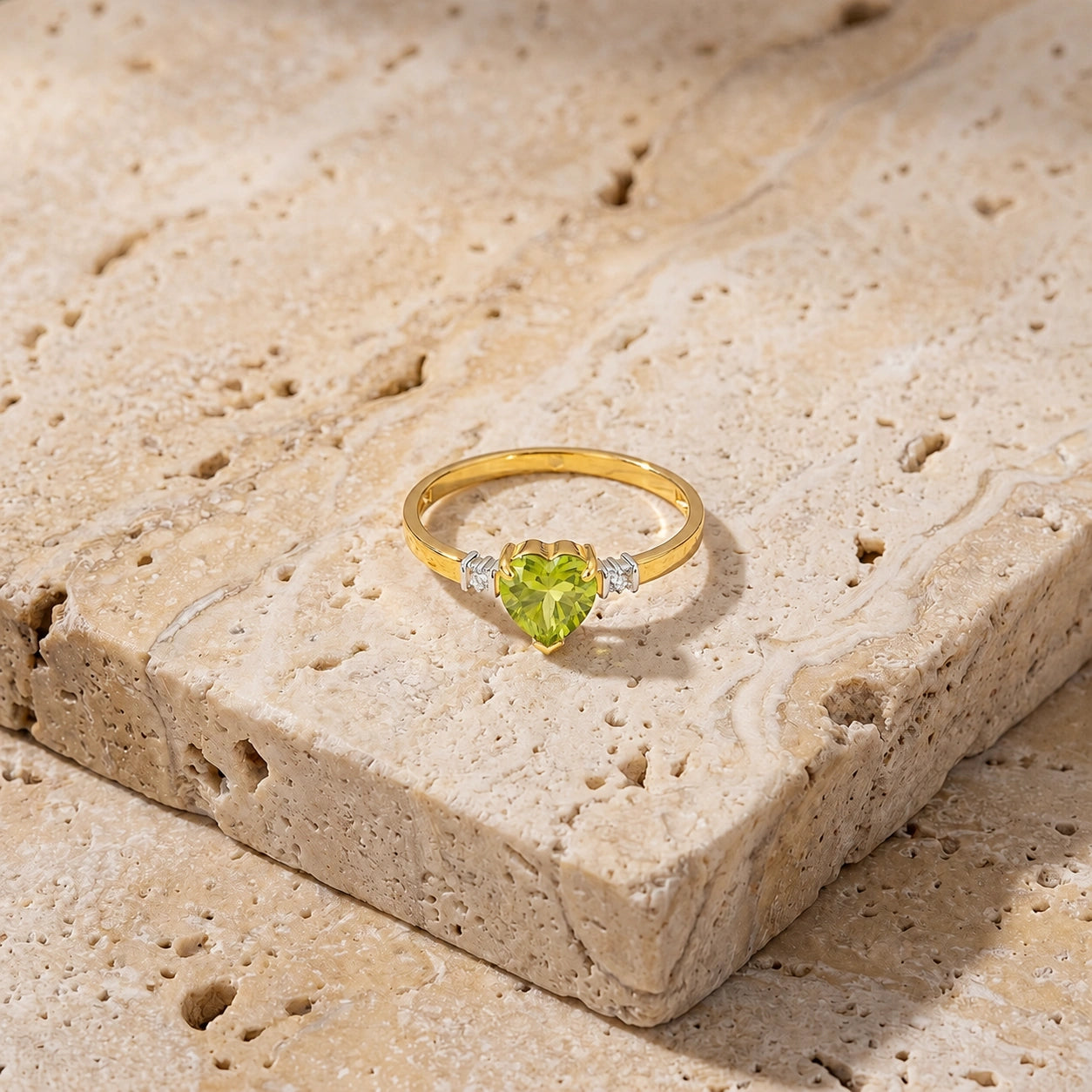 Yellow Gold Diamond & Peridot — Viola