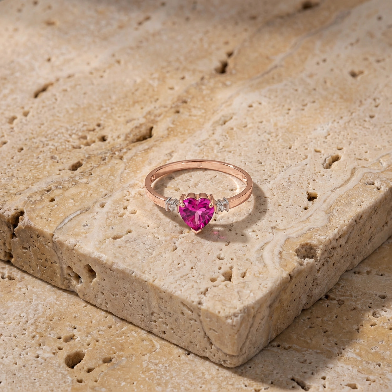 Rose Gold Diamond & Pink Topaz — Viola